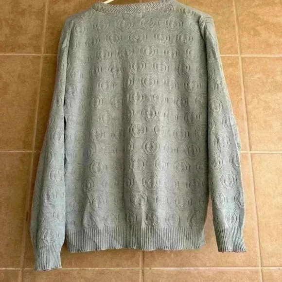 Vtg Isle of Cotton Women’s Large Sweater Embroidered Floral Cottage Grandma Cozy - Picture 5 of 10